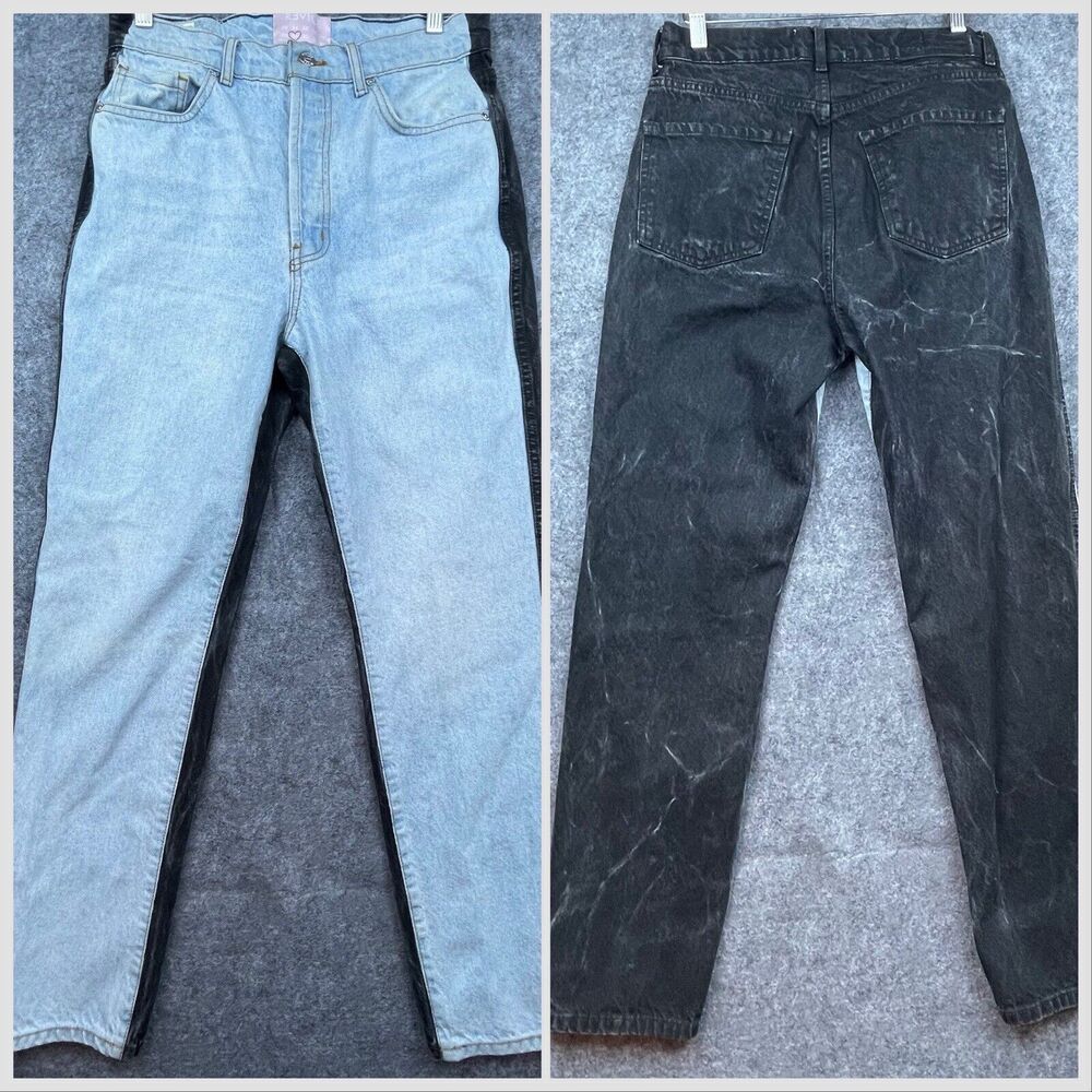 Revice Denim Jeans Womens 29 Gray Blue Two Tone Ex-Boyfriend Harlow Streetwear